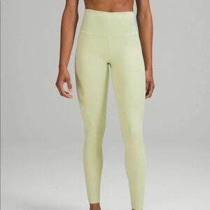 Lululemon Align HR Pant 25”- size 10 creamy mint 013-A